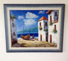 Haus am Meer Öl auf Leinwand 55 x 63 cm