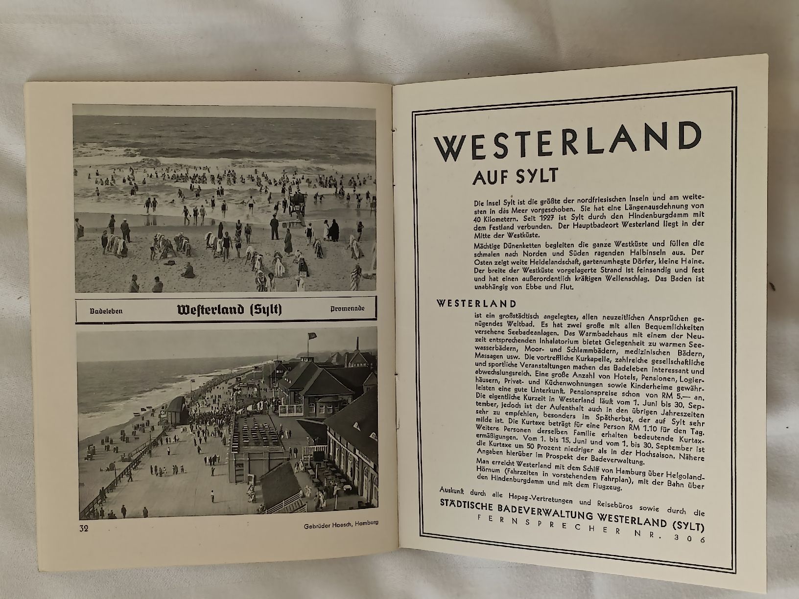 Documenti: Broschüre / Sommerfahrplan 1936 HAPAG Schifffahrt – Usato da Brugg AG venduto da Ente015 8