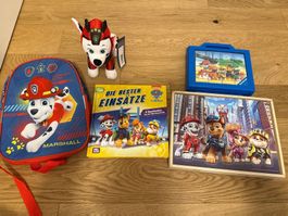 NEU! Paw Patrol Set mit Rucksack, Puzzle, Buch, Plüschtier