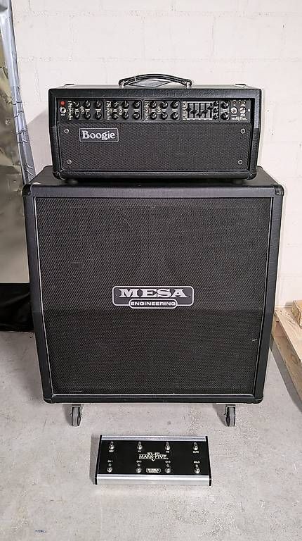 Mesa Boogie Amplificatori: MESA/BOOGIE Mark V Head mit 4x12 Rectifier Traditional Box – Usato da Kiesen venduto da marholdmark