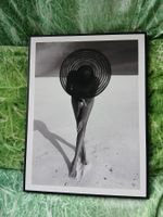 Wandbild Fotografie mit Hut schwarz weiss gebraucht
