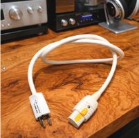 ROTH CABLE Netzkabel weiss, geschirmt, 1m, 1,5mm2, HiFi