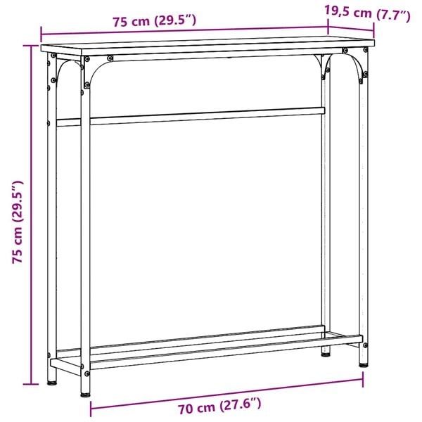 Tische: Table console Chêne artisanal 75 x 19,5 x 75 cm – Neu und originalverpackt aus Palézieux von bantouklan1 9