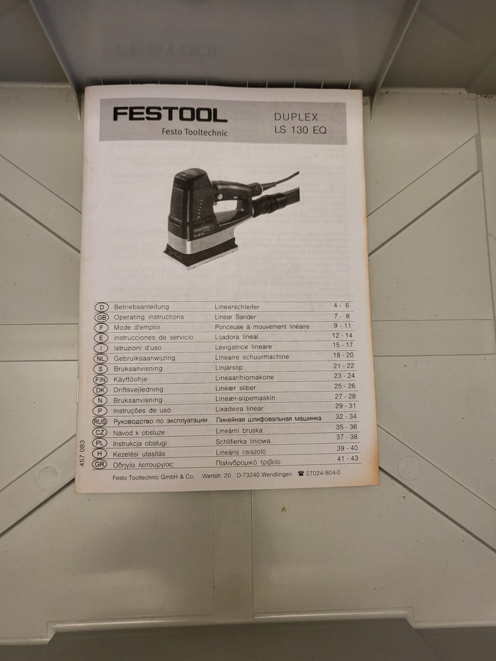Festool Schleifen & Polieren: Festool Duplex LS 130 EQ Schleifmaschine-Set – Gebraucht aus Pfäffikon ZH von telve