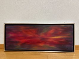 84 x30 / B.Gautschi/ Öl Gemälde Abendrot Sonnenuntergang