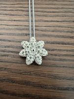 Swarovski Kette mit Blüten-Anhänger, ca. 40 cm, Kristall