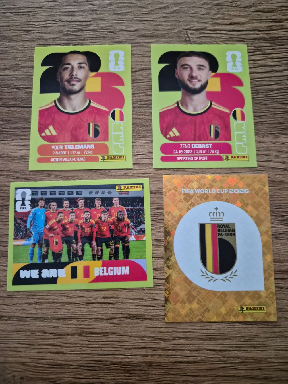 Panini Cartes à collectionner: Panini bilder set 4 Stk Belgium – Neuf (Voir description) à Schlieren par Gaja7
