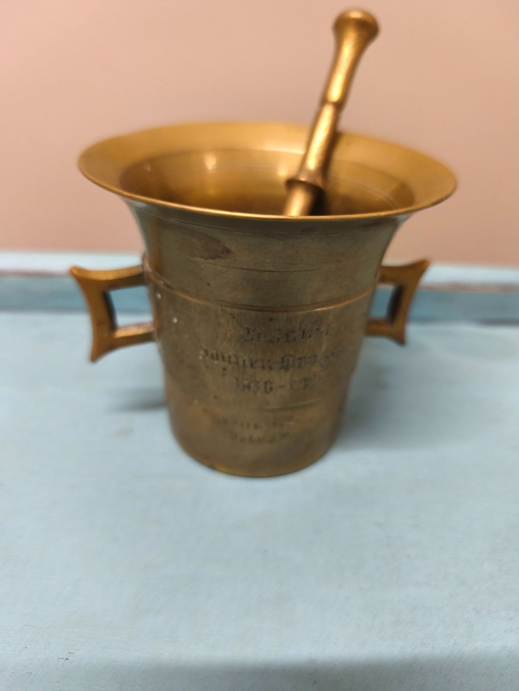 Sonstiges für das Kochen & Backen: Antiker Apotheken Mörser Messing – Gebraucht aus Zürich von Jul69 1