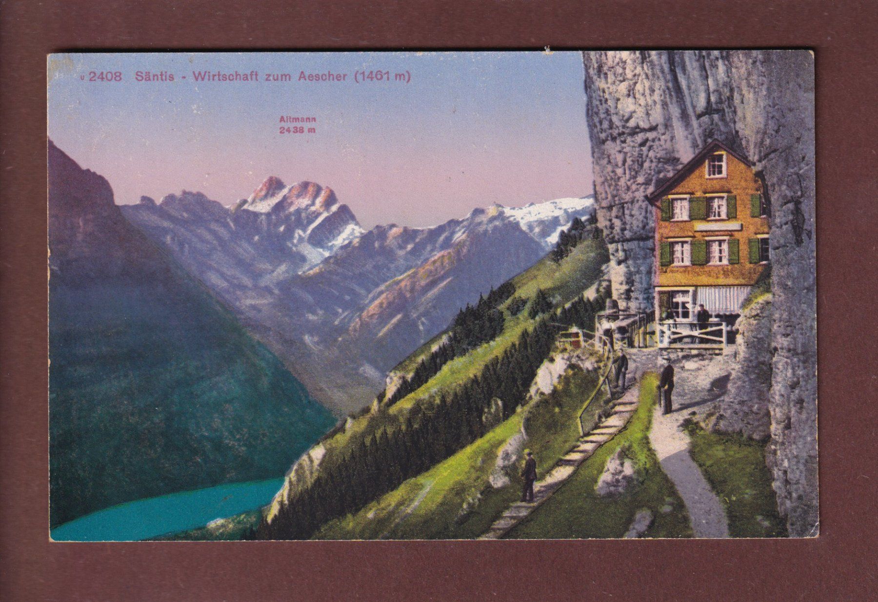 Cartoline postali: Säntis - Wirtschaft zum AESCHER – Usato da Pully venduto da nicecards