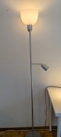 Stehlampe mit Leselicht silberfarben (Ikea Hektogram)