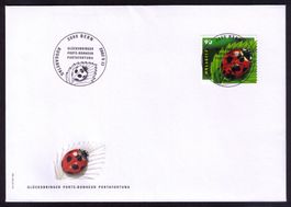 2002_1060_MARIENKÄFER_GLÜCKSBRINGER__FDC ohne Zierfeld !!