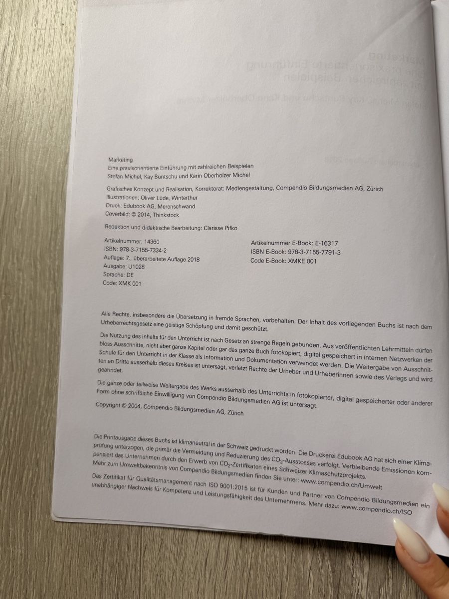 Libri: Marketing: Eine praxisorientierte Einfürung – Usato da Nussbaumen AG venduto da nad_lq9s 1