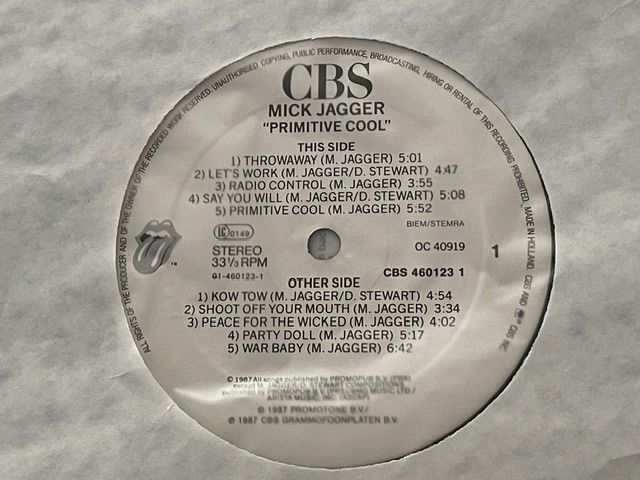Dischi in vinile: MICK JAGGER - PRIMITIVE COOL - CBS – Nuovo (secondo la descrizione) da Fahrwangen venduto da Swirl2 3