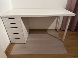 Schreibtisch IKEA weiss mit Schubladenelement gebraucht