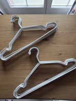 Schmale Metall Kleiderbügel, weiss, 40 Stück