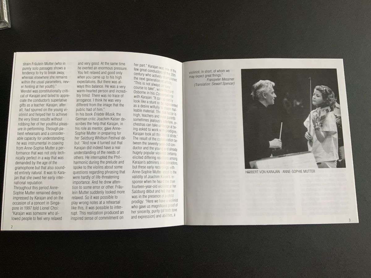 CD: Mendelsson - Bruch - CD Violinenkonzerte - Mutter, Karajan – Nuovo (secondo la descrizione) da Zürich venduto da thomashahn 3