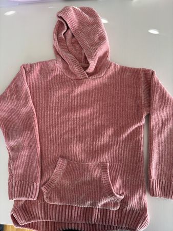 Rosa flauschiger Hoodie Grösse158/164