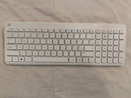 Tastatur HP SK-2063 kabellos weiss gebrauchter Zustand