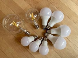 Set aus 9 smarten LED Leuchtmitteln WiZ und IKEA