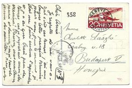 Zensur-Ansichtsk. Aux Agites sur Corbeyrier Genéve–Budapest