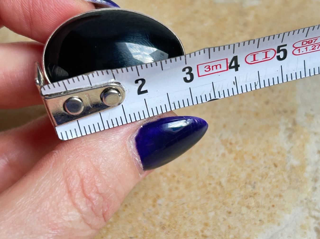 Anelli: Grosser Onyx Ring Silberfassung (Grösse 55) – Usato da Laufen venduto da belleskulptur 9