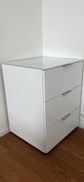 Holz Nachttischschrank mit Glasplatt