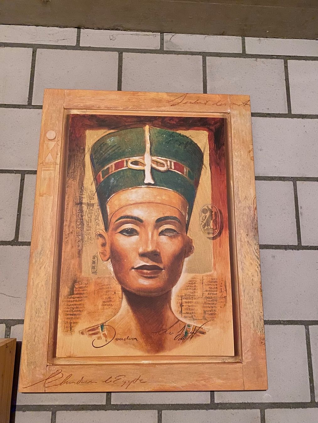 Lavagne: Grand tableau vintage Nerfertiti – Usato da Les Sciernes d Albeuve venduto da Ange13