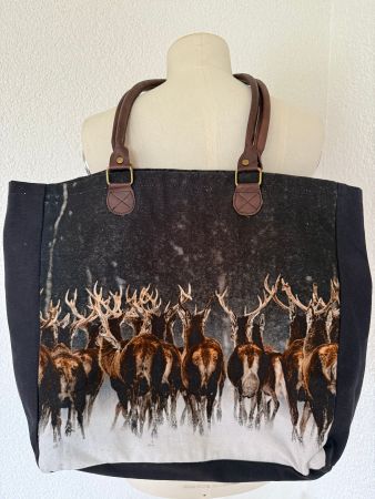 More & More Neuware Hirsch Tasche Stoff
