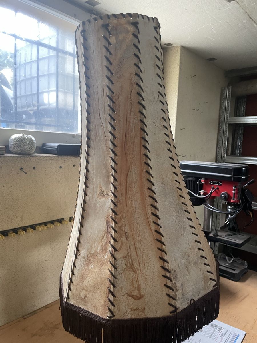 Lampade: Rustikale Leder Lampe – Usato da Günsberg venduto da nusi69 2
