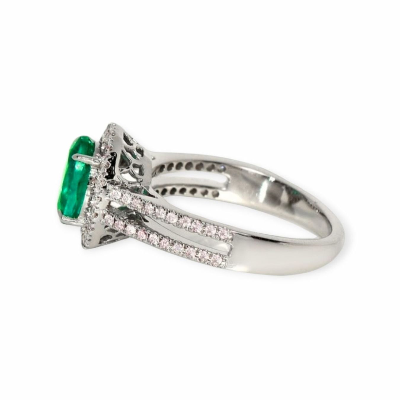 Anelli: Smaragd-Ring 14k Weissgold 1,30ct – Nuovo e nell'imballaggio originale da Illnau venduto da Juwelier_Mahler_GmbH 2