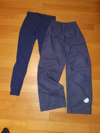 Regenhose mit Skiunterwäsche Set Gr 146/152