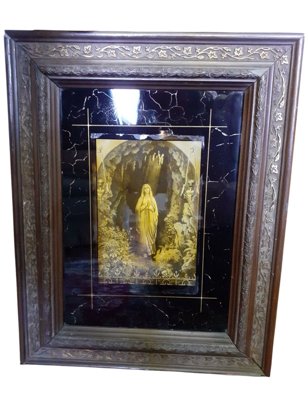 Gemälde: Hinterglasbild sakral Madonna antik – Gebraucht aus Mörschwil von antiksalon 4