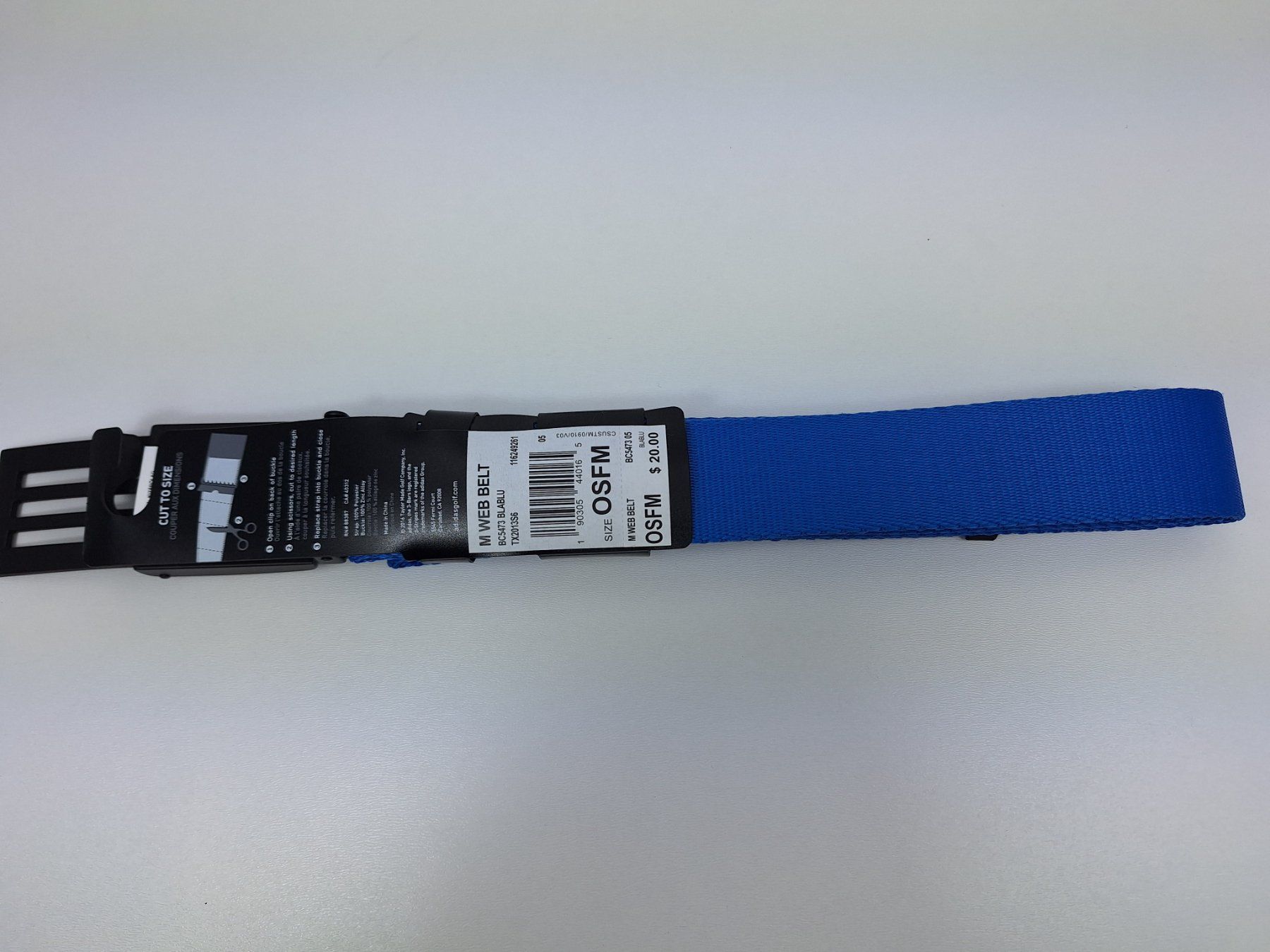 Adidas Cinture: ADIDAS Web Gürtel blau One-Size – Nuovo e nell'imballaggio originale da Seuzach venduto da VT-Collections1 1