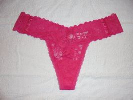VICTORIA'S SECRET LACIE THONG, M, NEU, MIT RIEMCHENDETAIL...