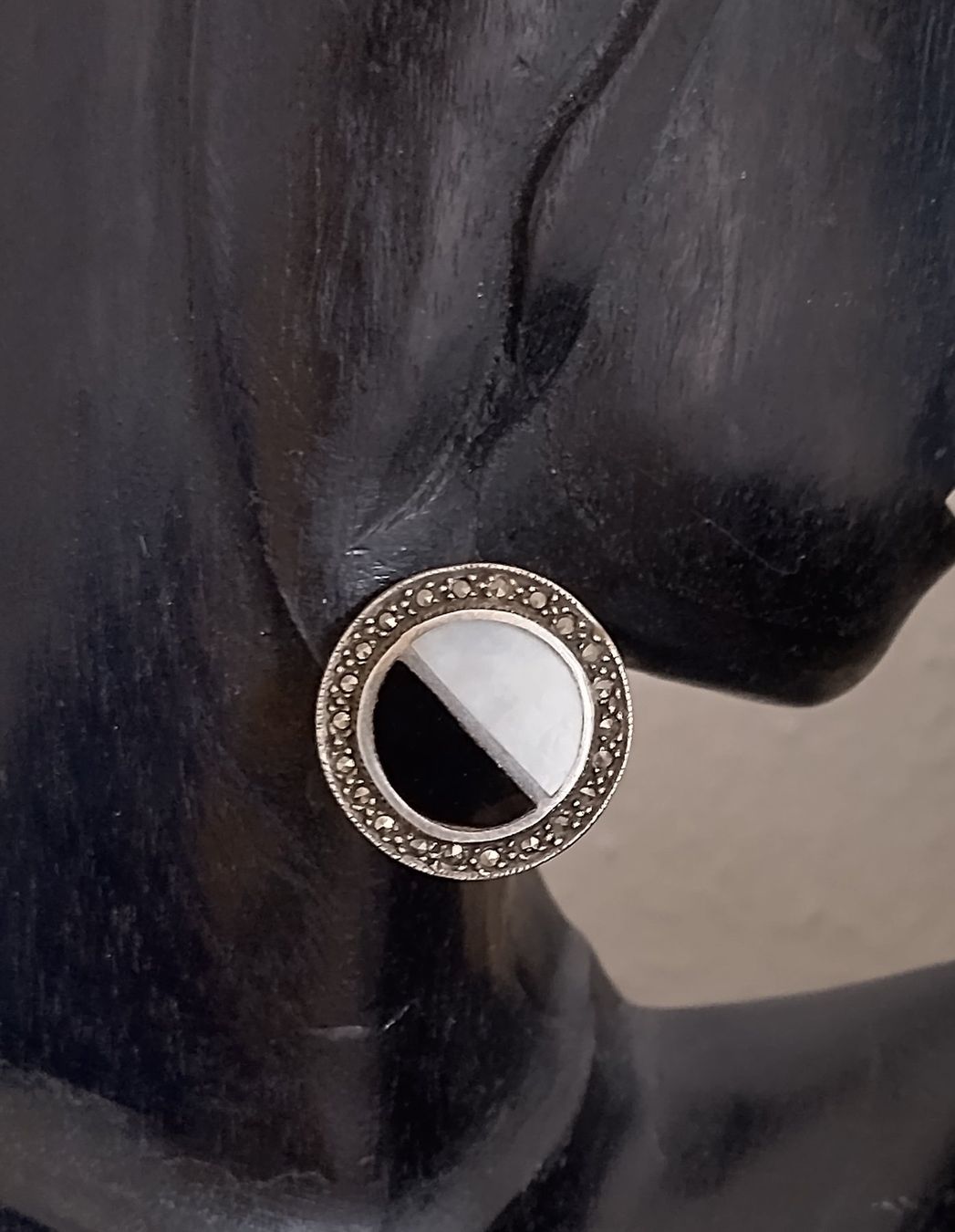 Orecchini pendenti & Orecchini a lobo: OHRRINGE SILBER 925 MIT MARKASITEN ONYX UND  PERLMUTT – Usato da Romanshorn venduto da Glitzer-Paradies 3