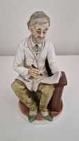 Vintage Arzt Figur Schriftstück Capodimonte Studium Abschlus