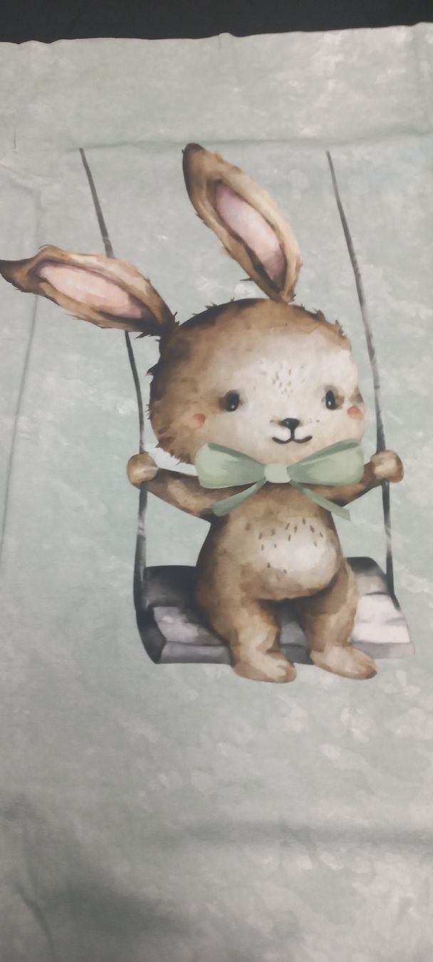 Tessuti: Panel Hase, grün Jersy – Nuovo (secondo la descrizione) da Flawil venduto da nimyqu 1