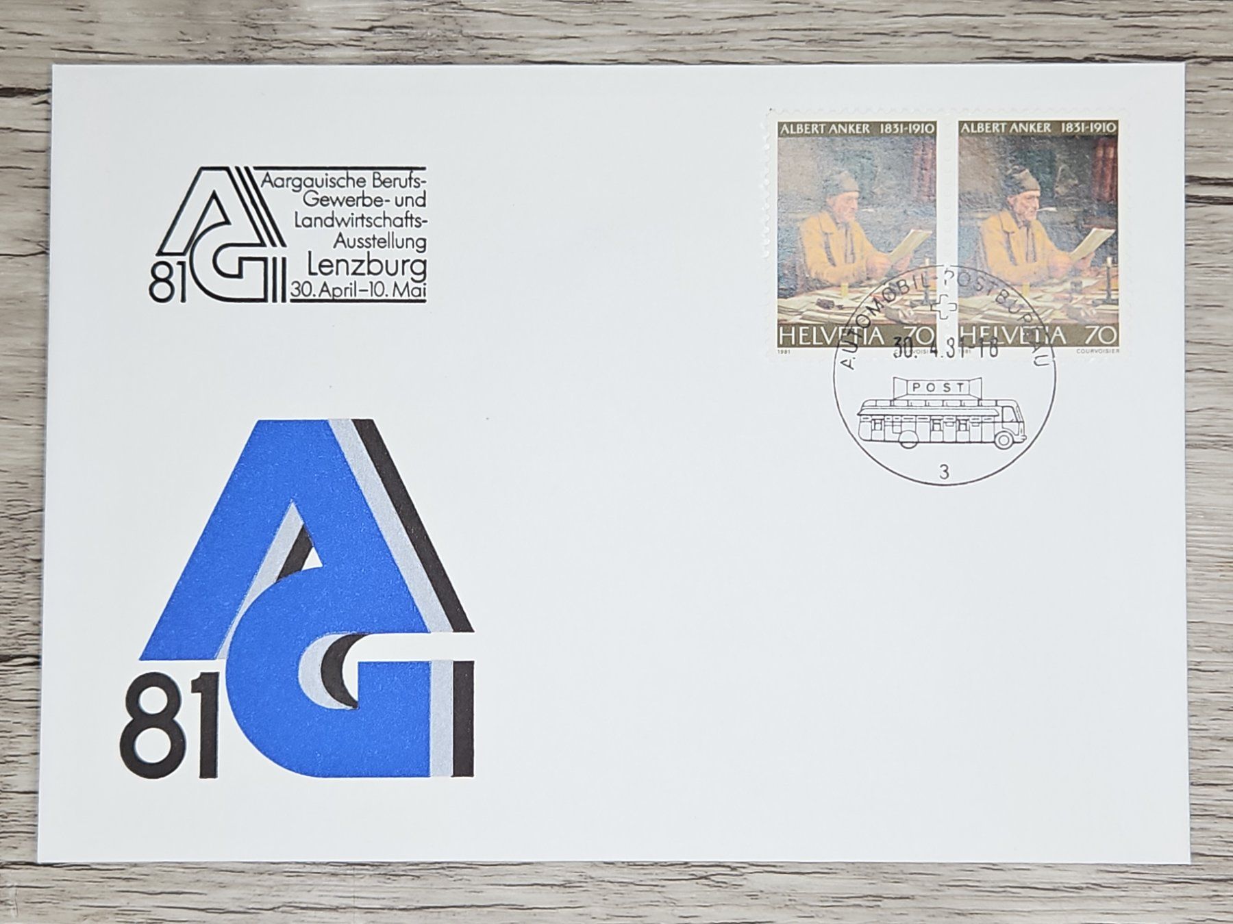 Alle Briefmarken: CL02 Enveloppe + Timbre Suisse 1982 – Gebraucht aus Cousset von Patrick_Collections