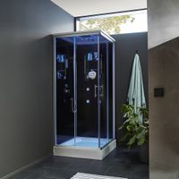1922 - LED Duschkabine BLING M 90x90 Dusche inkl. Extras