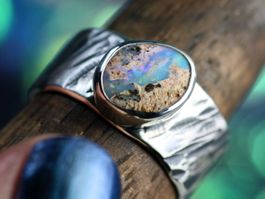 SALE! MARE IMMORTALE Opalring · Silber 925 · Grösse EU 59