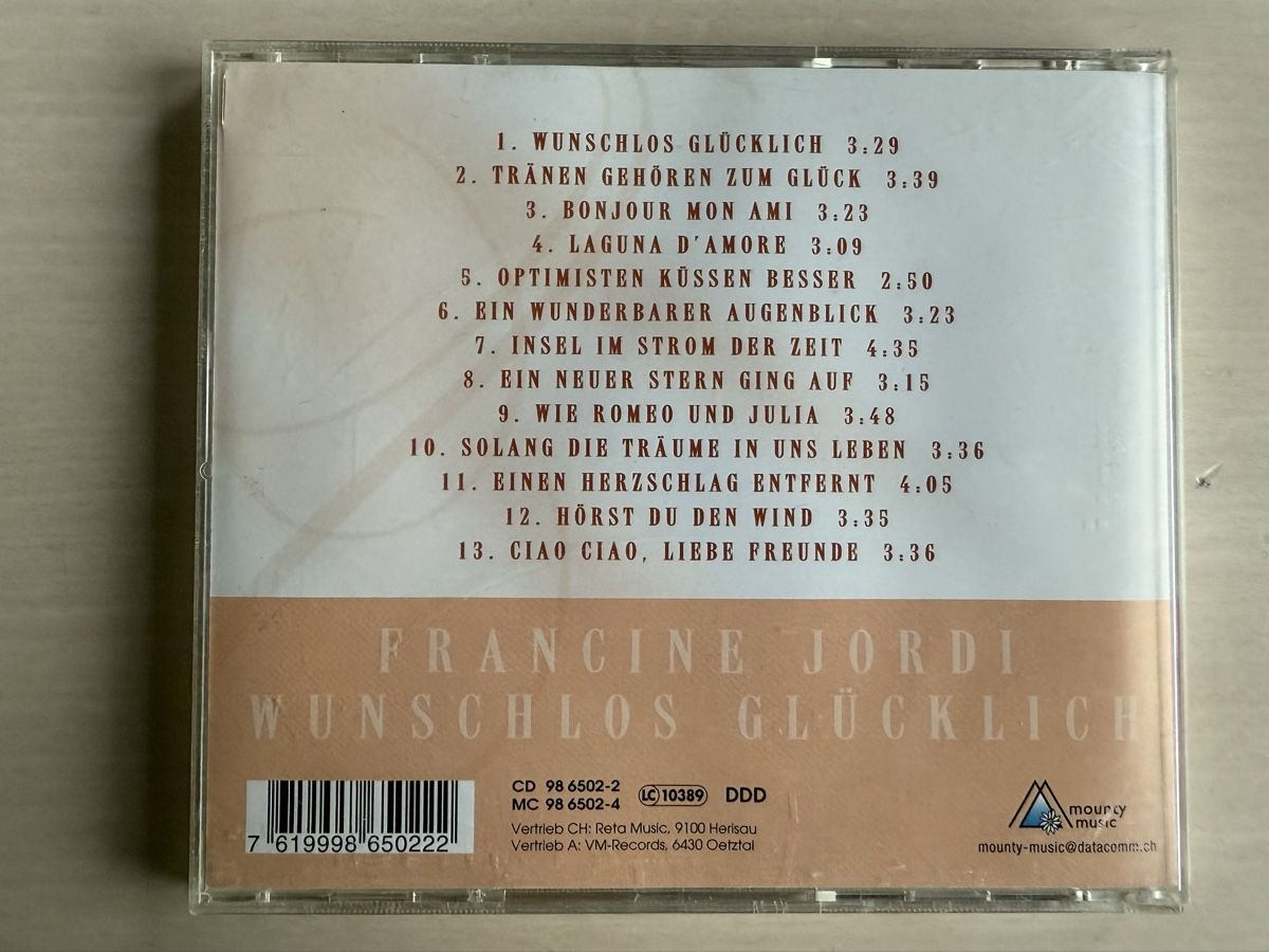 CD: Francine Jordi - Wunschlos glücklich CD – Usato da Oberried Brienz venduto da Chyara 1