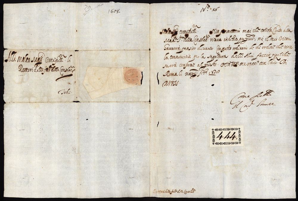 Lante, Marcello Kardinal Brief datiert 1608 Kaufen auf Ricardo