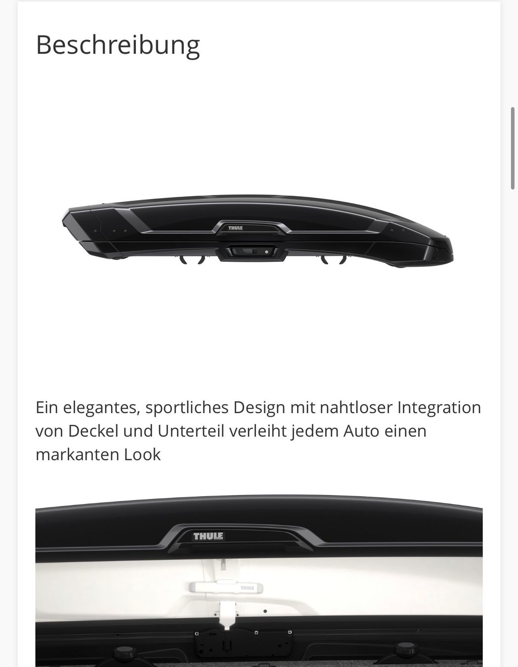 Thule Box da tetto: Dachbox Thule Motion XT Alpine / Super Zustand. Schwarz. – Usato da Möhlin venduto da cha_z76n