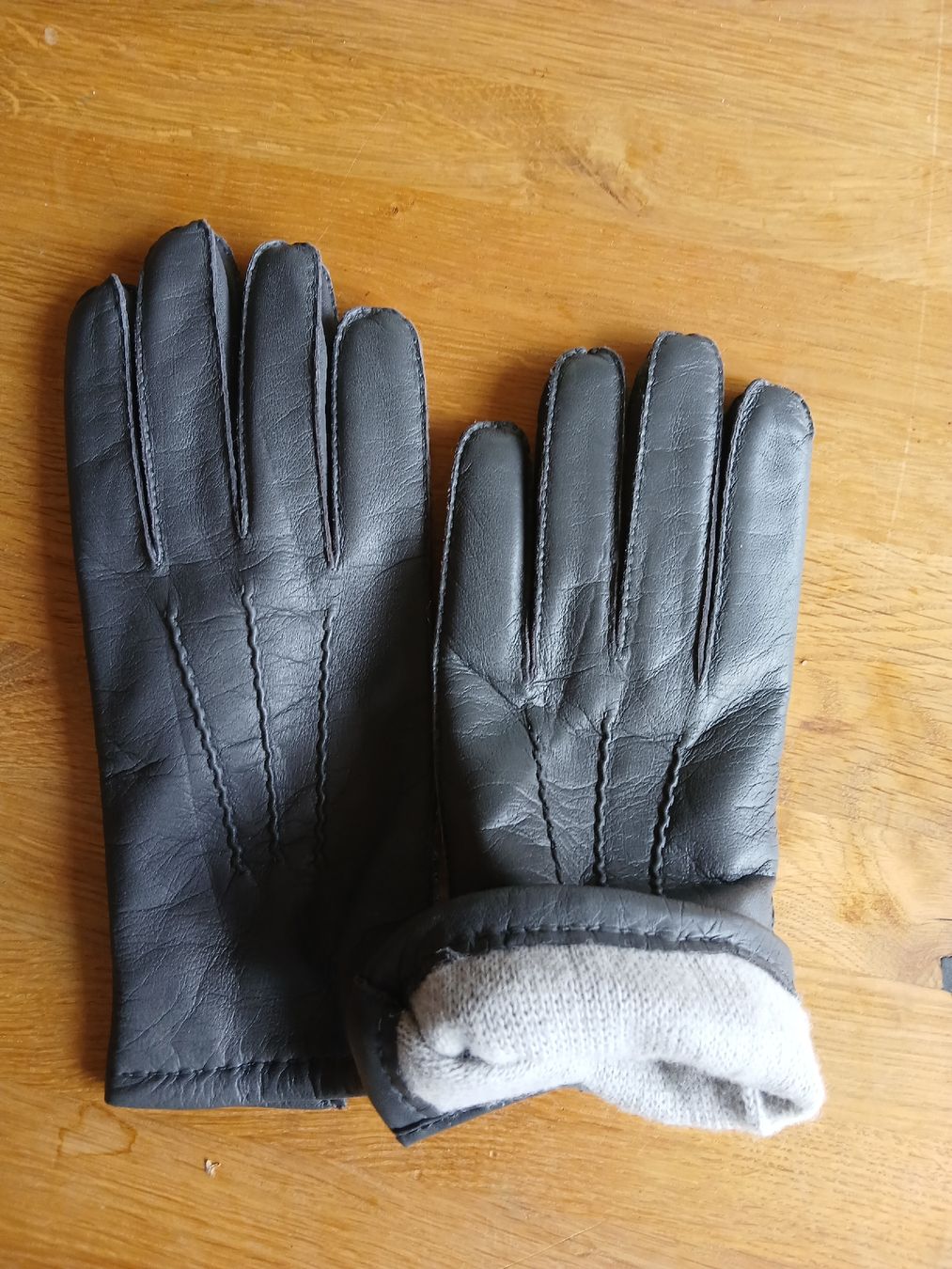 Handschuhe & Handstulpen: Lederhandschuhe Grösse 9 grau mit Wollfutter neu – Neu (gemäss Beschreibung) aus Kleindöttingen von Christina22 4