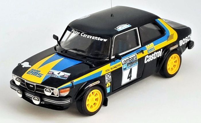 Saab Modellini d'auto: Saab 99 EMS, RAC-Rally 1976, Trofeu – Nuovo e nell'imballaggio originale da Lenzburg venduto da kh-modelle