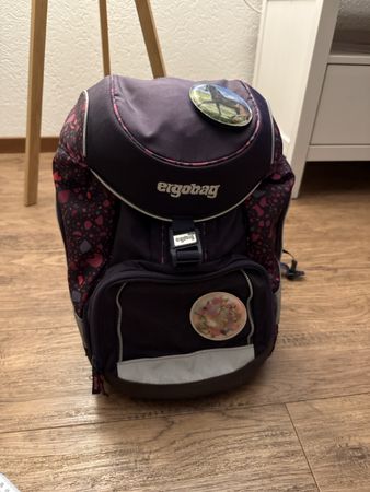 Ergobag Schulranzen lila mit Kletties guter Zustand