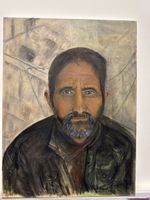 Acrylic Painting Portrait of a Man, Original Artwork 60 x 80