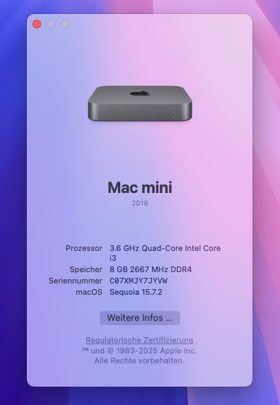 Apple PCs: schöner Mac mini in Space Gray (2018) – Gebraucht aus Port von hgn1 7
