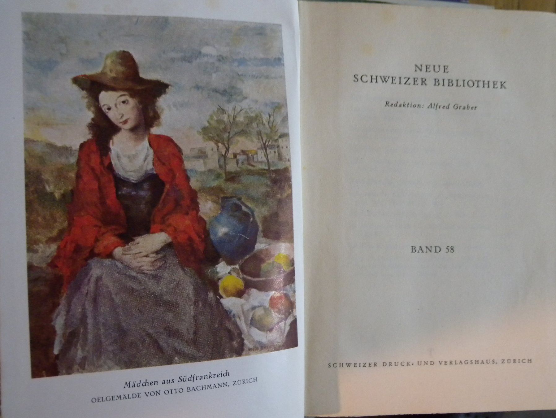 Libri: Antike Buchreihe "Neue Schweizer Bibliothek" Band 58 – Usato da Hauenstein venduto da davia72 1