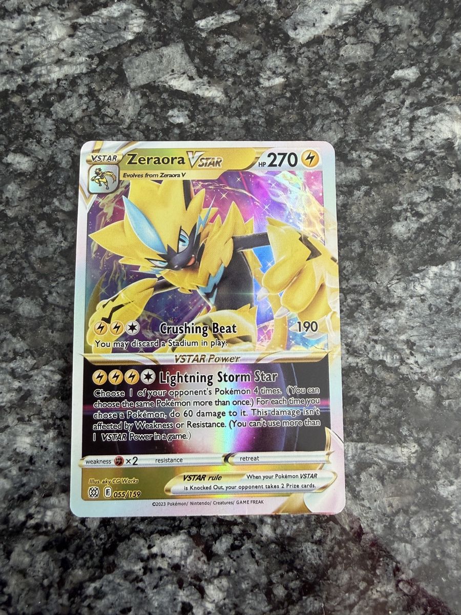 Pokémon Carte collezionabili: Pokémon Zeraora VSTAR 055/159 – Usato da Liestal venduto da arl_6tv7